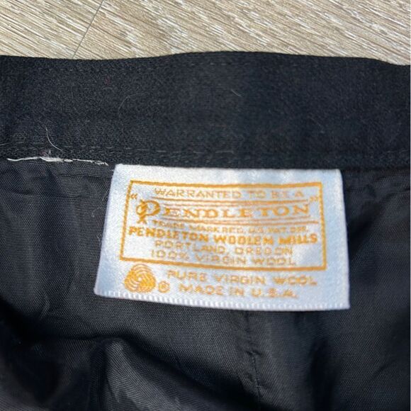 PENDLETON | Vintage Black Wool Skirt - Picture 2 of 6
